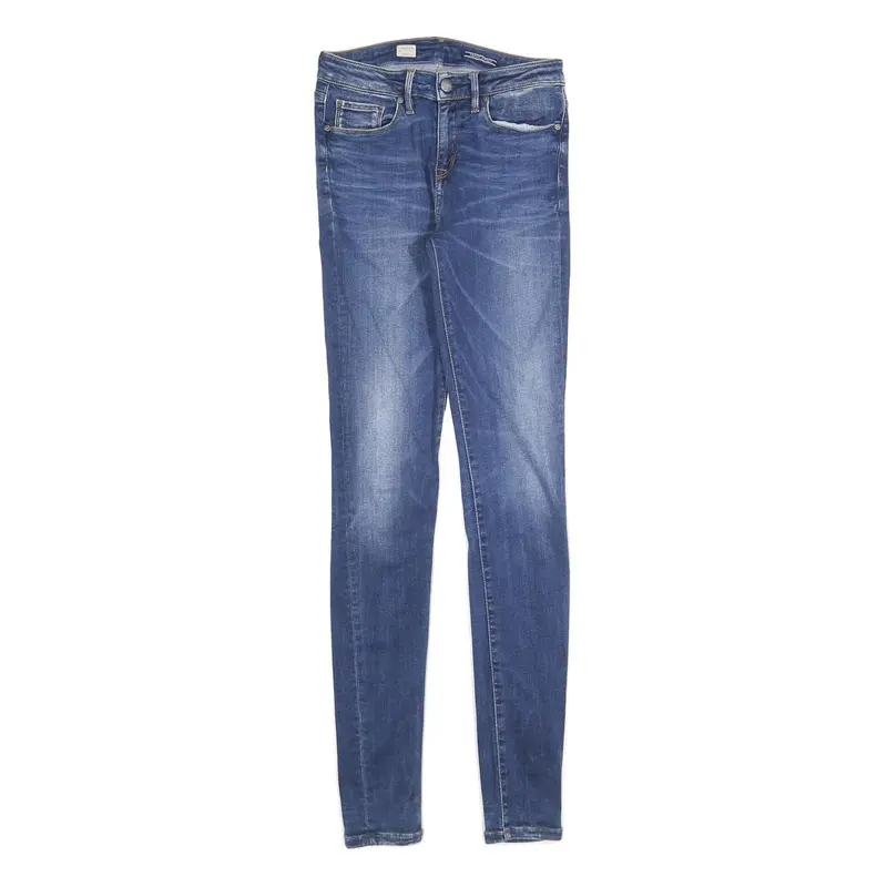Tommy Hilfiger Womens Slim Blue Denim Jeans Cotton Blend Zip W26 L34 Stylish 1