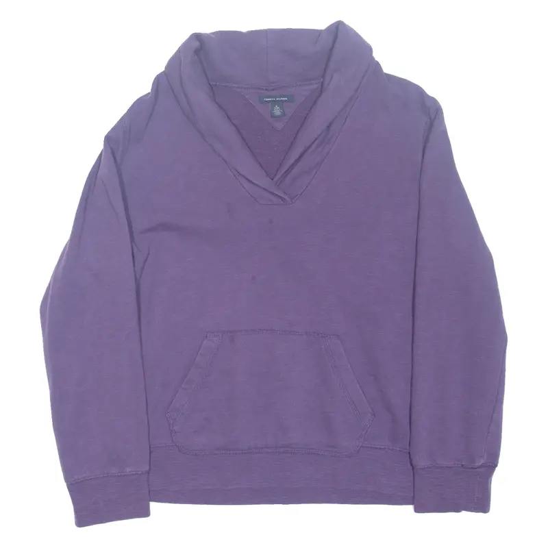Tommy Hilfiger Womens Sweatshirt Purple V-Neck Xl 1