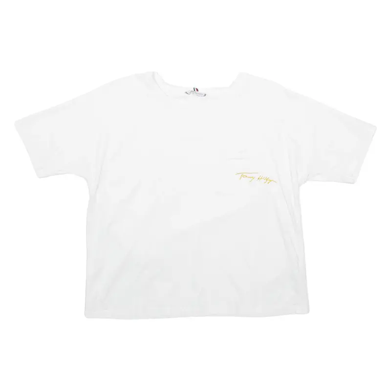 Tommy Hilfiger Womens T-Shirt White Xs 1