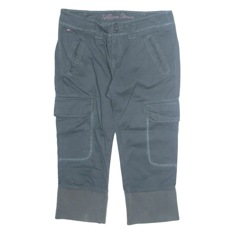 Tommy Hilfiger Workwear 3/4 Womens Trousers Blue Regular Straight W34 L22 1