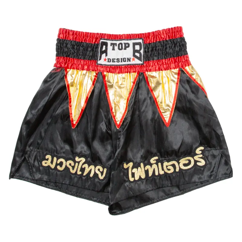 Top Design Thai Boxing Mens Sports Shorts Black Relaxed L W24 1