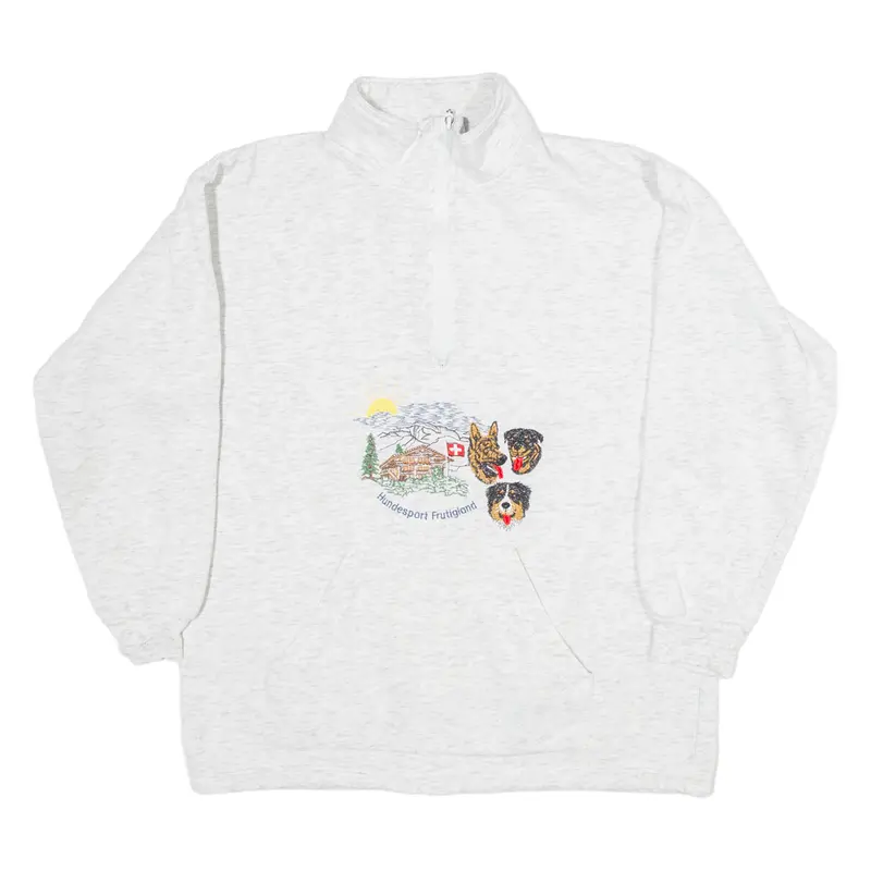 Top Spirit Swiss Concept Hundesport Fruitland Womens Sweatshirt Grey 1/4 Zip S 1