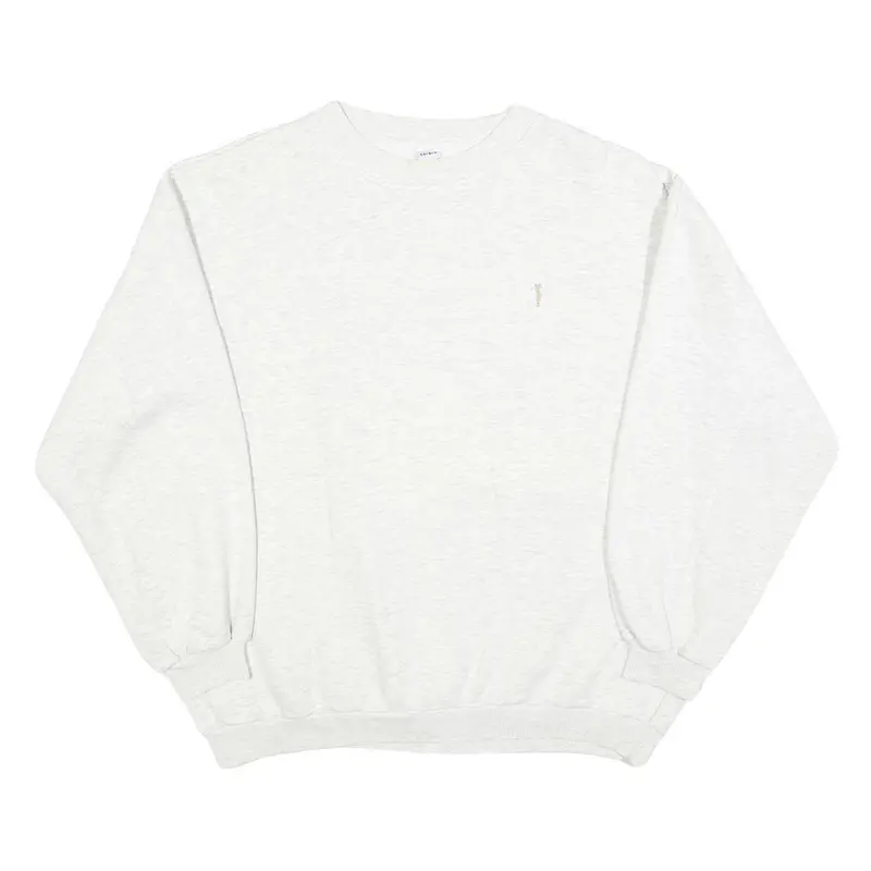 Torero Mens White Cotton Blend Crew Neck M Classic Sweatshirt Pullover 1