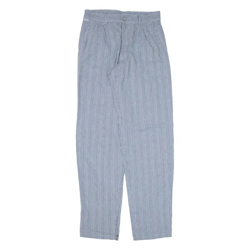 Torero Striped Womens Trousers Blue Relaxed Tapered W27 L31 1