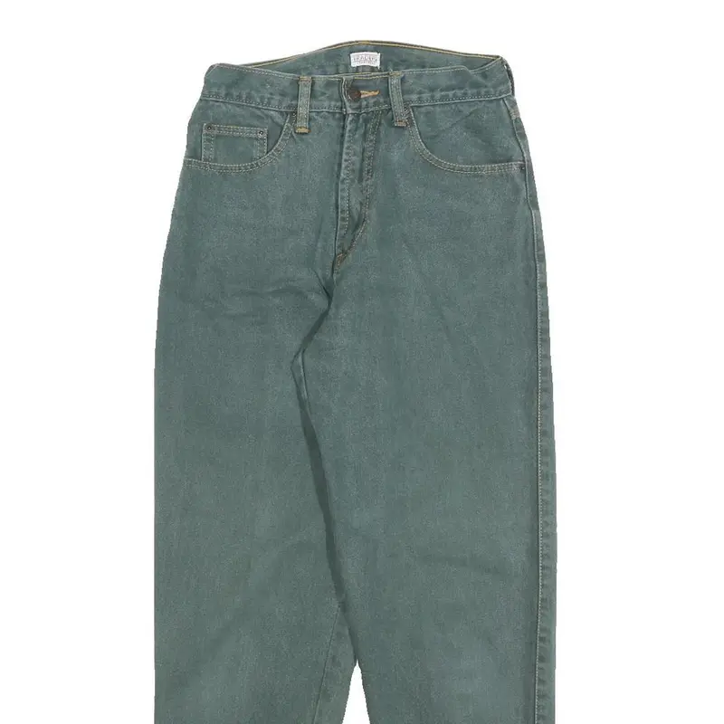 Traders Womens Jeans Green Regular Straight Denim W25 L28 Comfortable Cotton 2