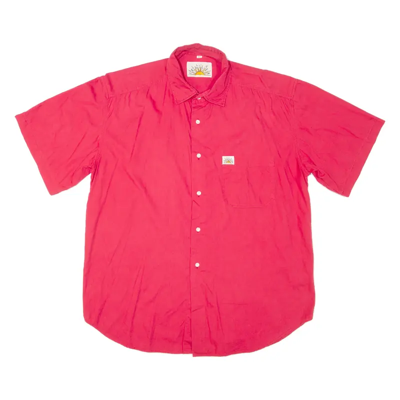 Trailer Mens Plain Shirt Red 90S Xl 1