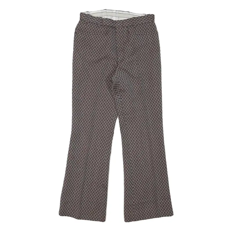 Trevira Womens Wool Blend Brown Regular Flared Trousers W24 L25 Stylish Comfort 1