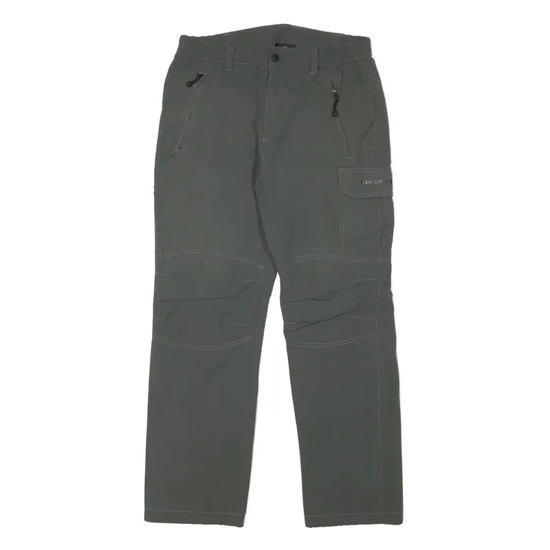 Trevolution Mens Polyester Blend Grey Regular Fit Straight Leg Trousers W30 L28 1