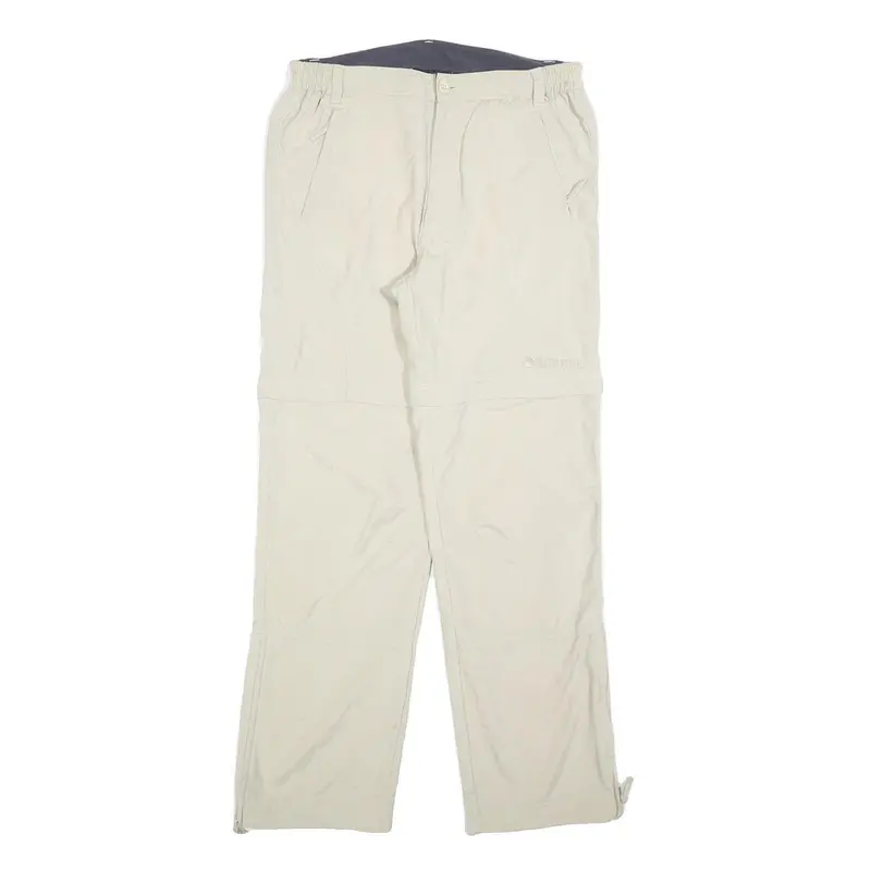 Trevolution Mens Regular Beige Polyester Blend Zip Trousers W30 L32 Casual 1