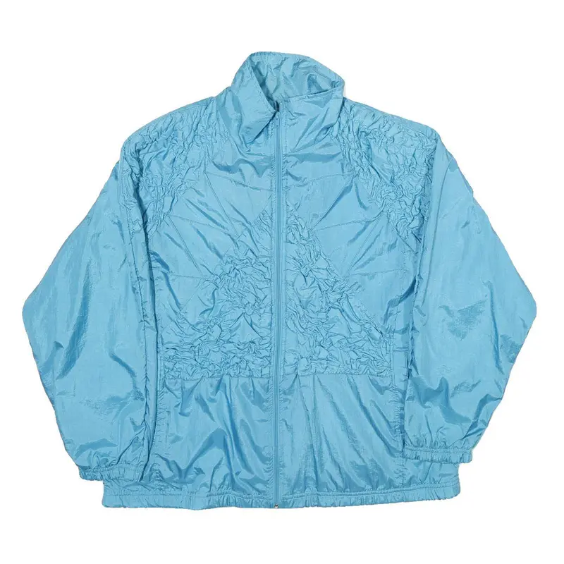 Triples Womens Blue Nylon Jacket M Zip Lightweight Casual 1
