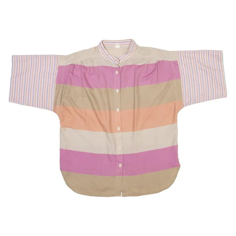 Tru Blouse Womens Shirt Purple Striped S 1