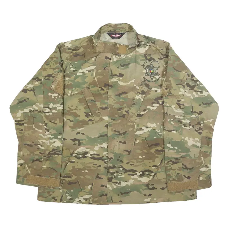 Tru-Spec Mens Camouflage Military Jacket Xl Cotton Blend Zip Tactical Outdoor 1