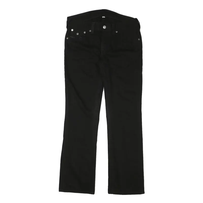 True Religion Mens Black Regular Straight Denim Jeans W36 L33 Classic Cotton 1