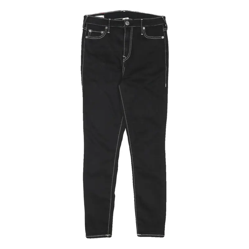 True Religion Womens Jeans Black Slim Skinny Denim W27 L26 Contrast Stitch 1