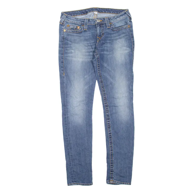 True Religion Womens Jeans Blue Regular Skinny Stone Wash W30 L32 1