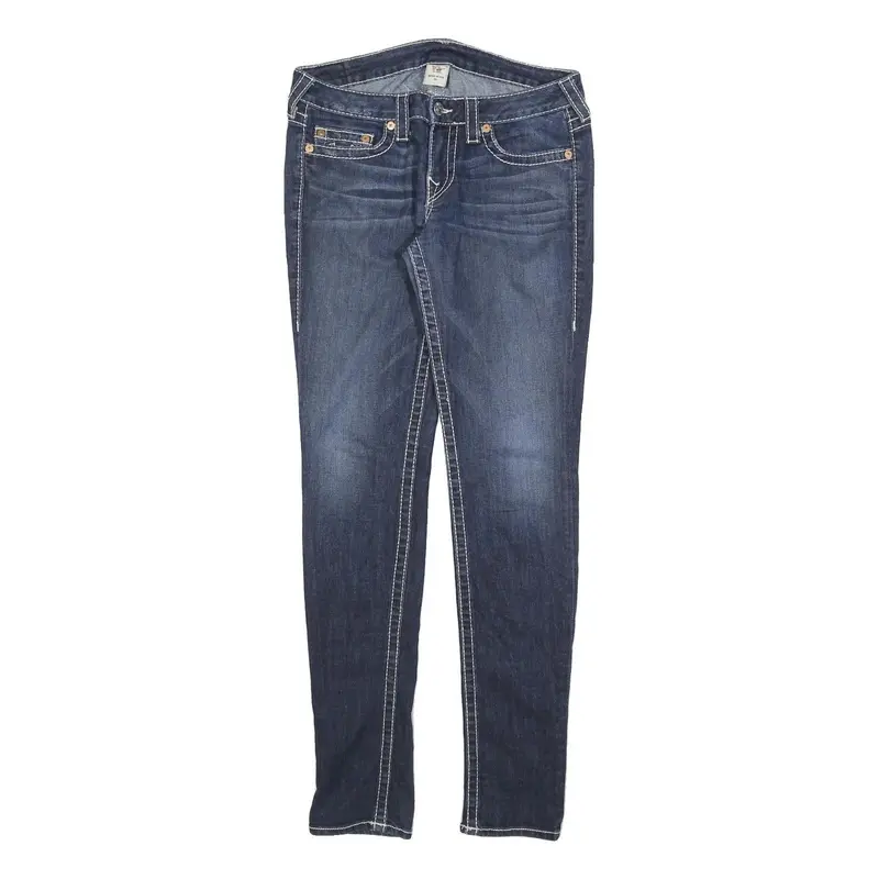 True Religion Womens Jeans Blue Slim Skinny Denim Medium W31 L34 Stylish Zip 1