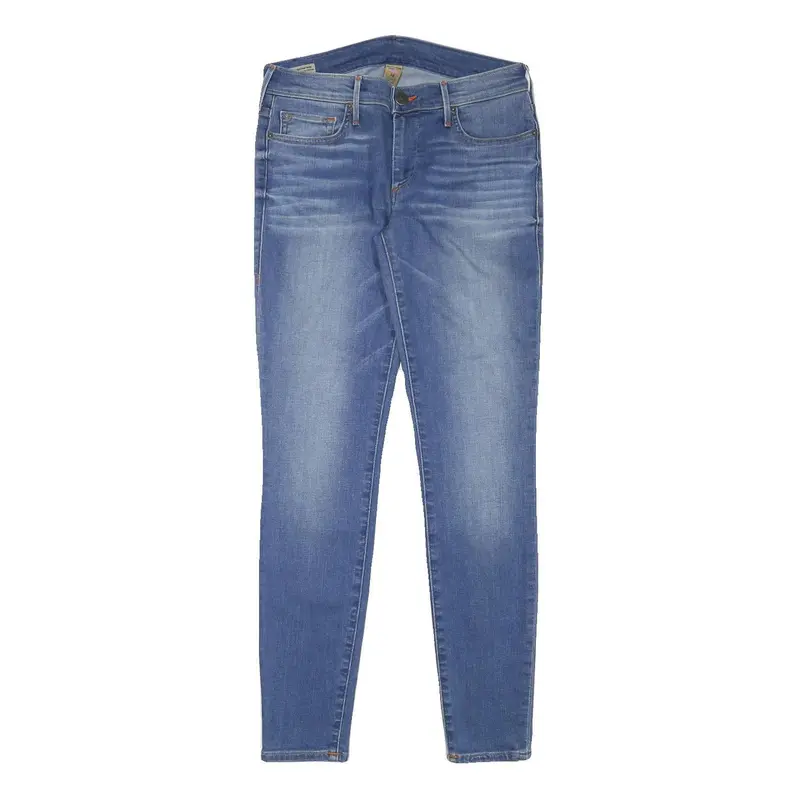True Religion Womens Slim Blue Denim Light Wash Jeans W30 L30 Slim Fit Zip 1