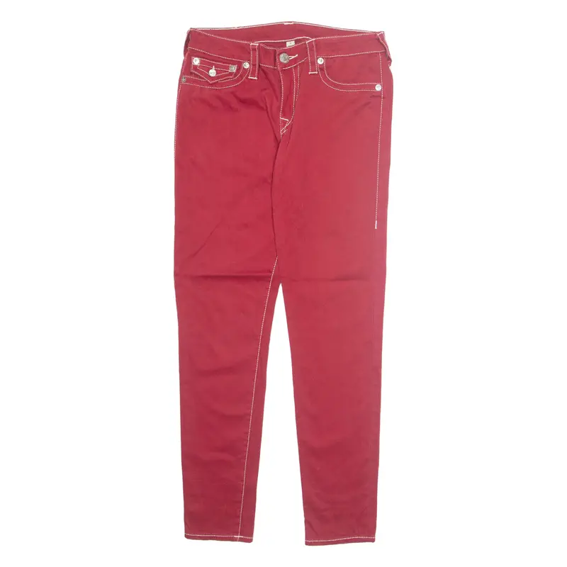 True Religion Womens Trousers Red Regular Tapered W30 L29 1
