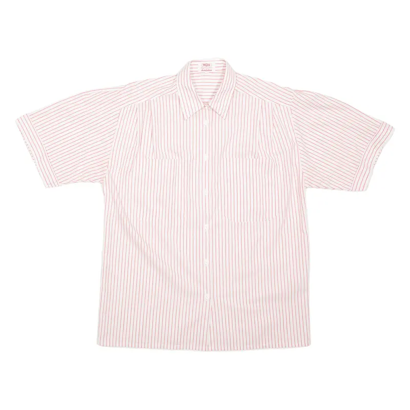 Truns Mens Plain Shirt Red Striped S 1