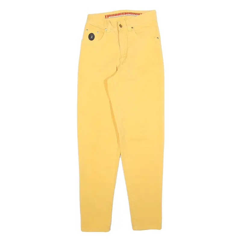 Trussardi Womens Jeans Yellow Regular Straight Denim W26 L32 Stylish Comfort 1