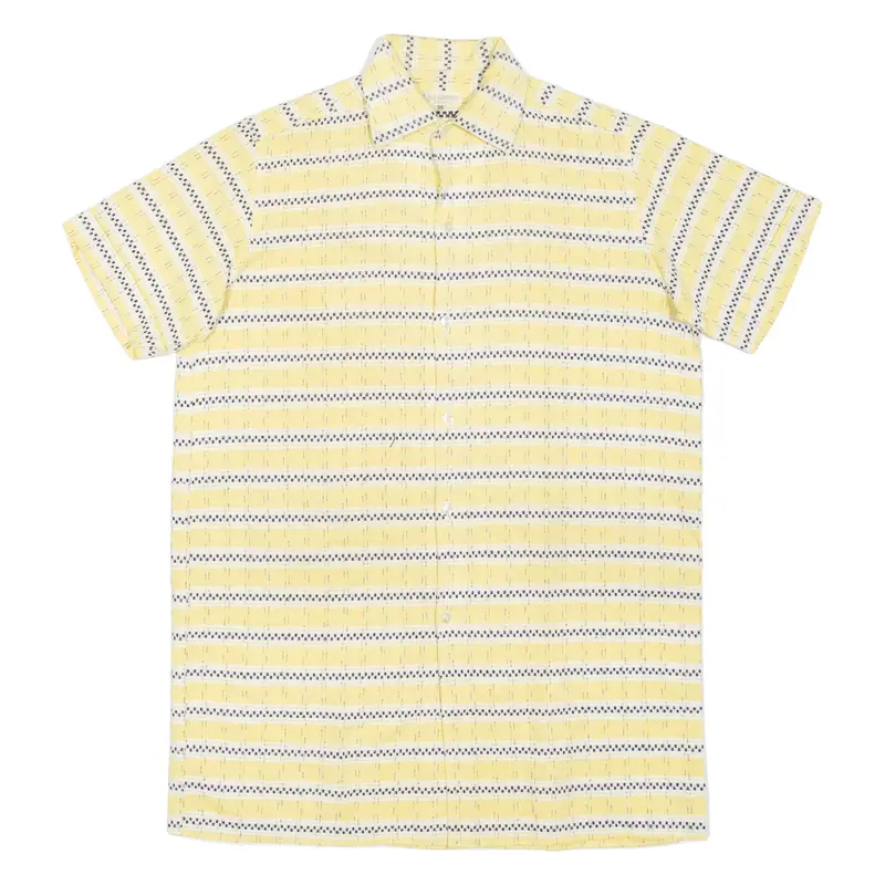 Tuch Ackernam Mens Shirt Yellow Striped M 1