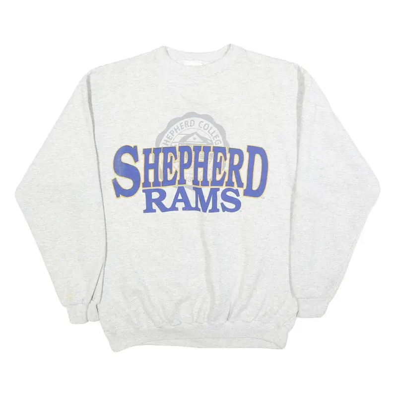 Tultex Mens Grey Shepherd Rams Crew Neck M Cotton Blend Sweatshirt 1