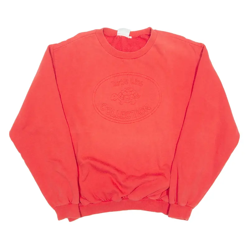 Turtle Line Mens Sweatshirt Red Crewneck L 1