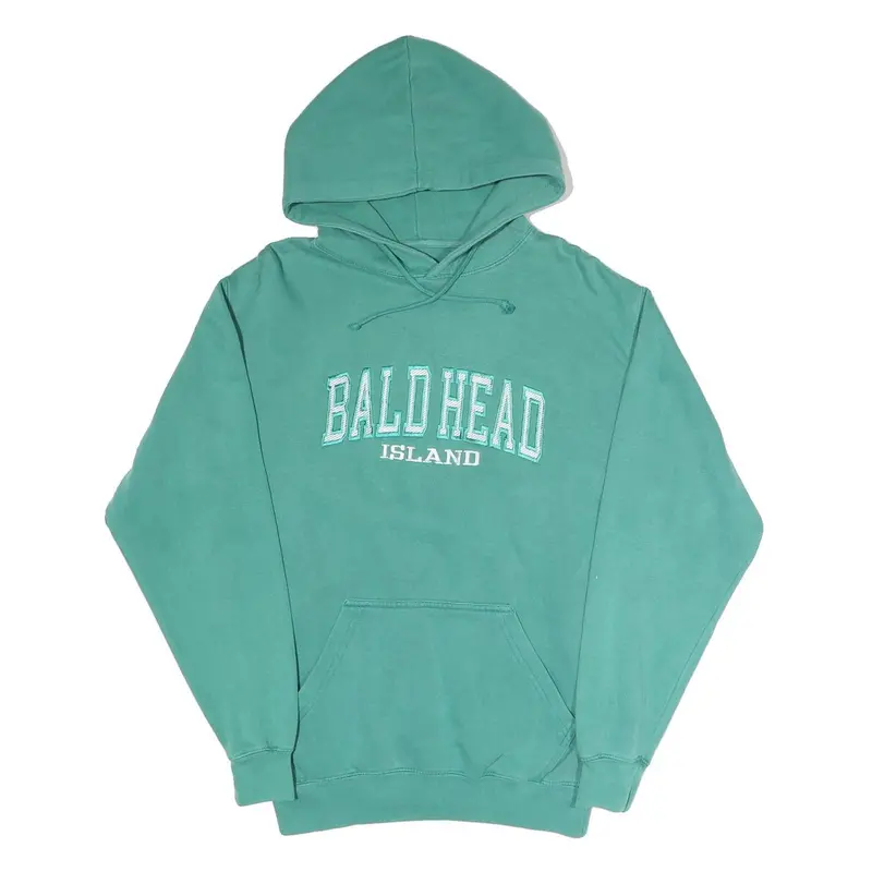 U.S. Vintage Womens Green Bald Head Island Pullover Hoodie S Casual Cotton Blend 1