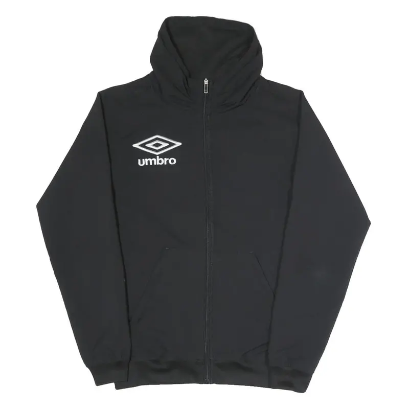 Umbro Mens Black Jacket S Polyester Blend Logo Zip Casual Sportswear 1
