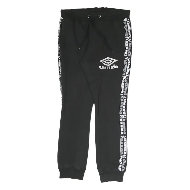 Umbro Mens Joggers Black & White Slim Tapered M W31 L30 Cotton Blend Casual 1