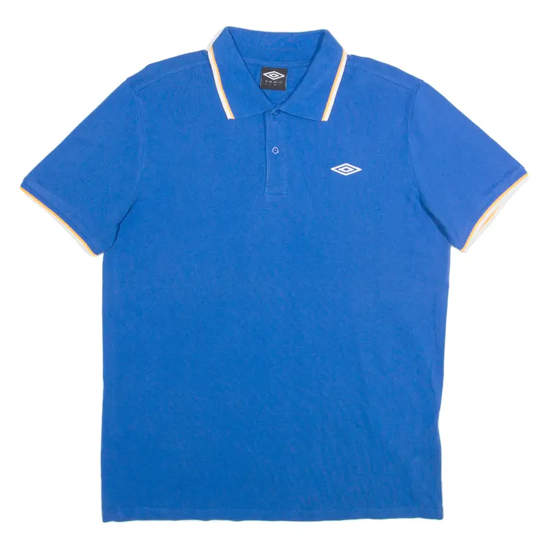Umbro Mens Polo Shirt Blue L 1
