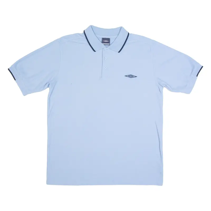 Umbro Mens Polo Shirt Blue L 1