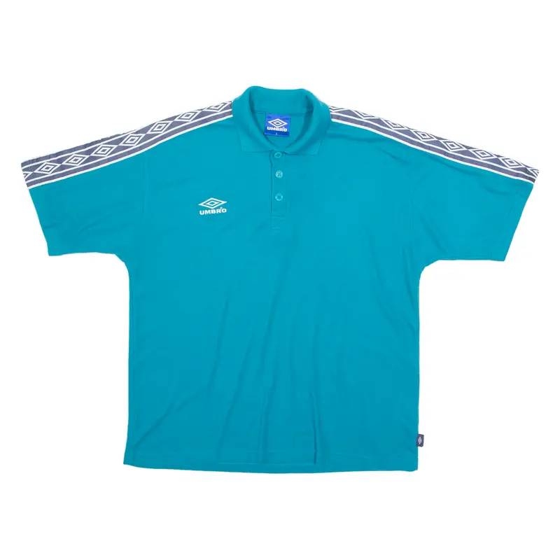 Umbro Mens Polo Shirt Blue L 1