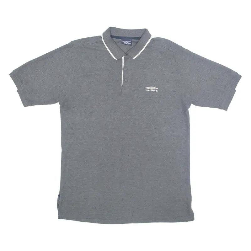 Umbro Mens Polo Shirt Grey L 1