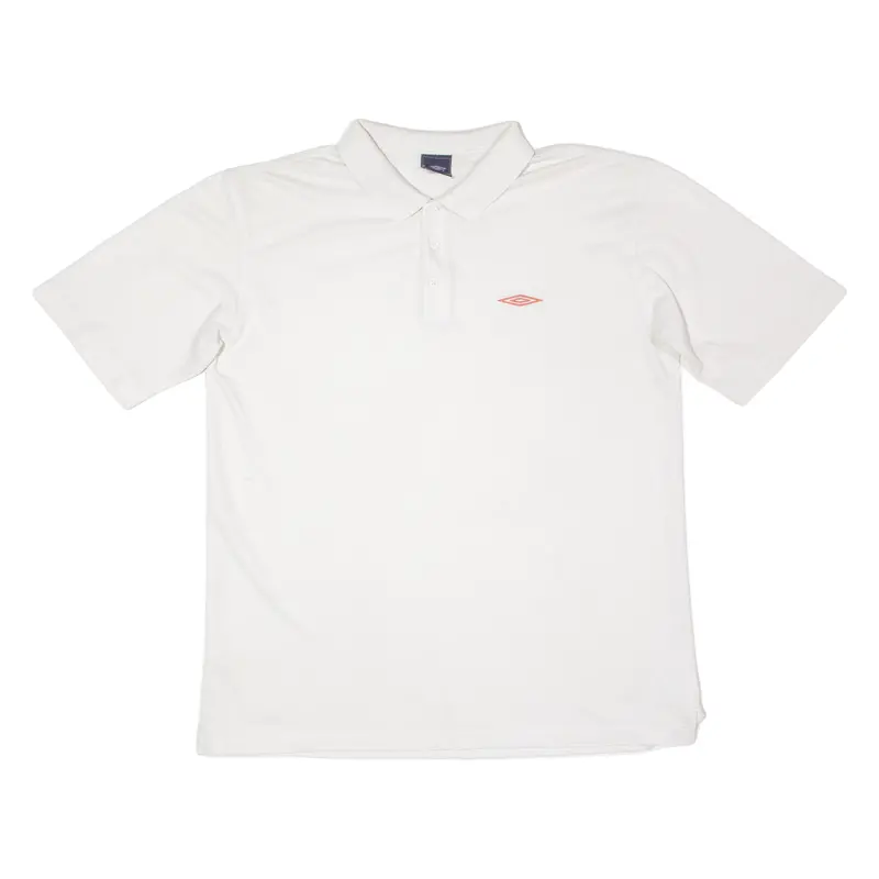 Umbro Mens Polo Shirt White Xl 1