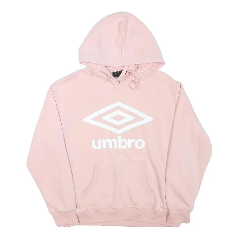 Umbro Womens Pink Hoodie S Cotton Blend Pullover Casual Sports Sweatshirt 1