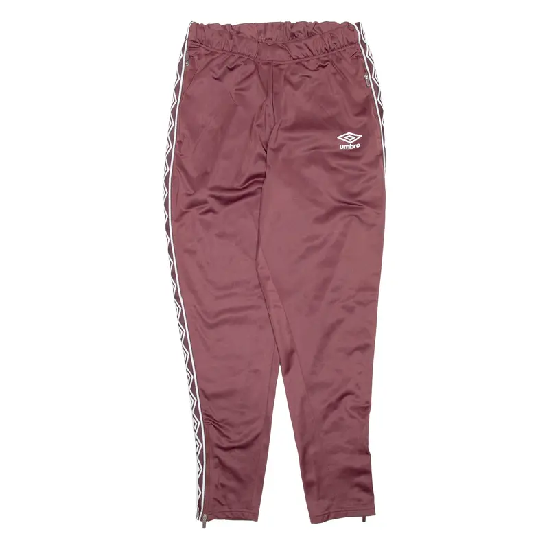 Umbro Womens Track Pants Maroon Tapered L W30 L30 1