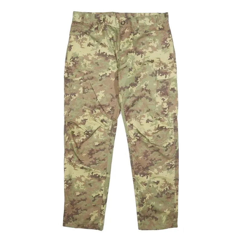 Unbranded Mens Synthetic Green Camouflage Regular Fit Straight Leg Trousers W36 1