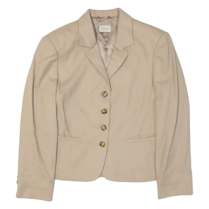 United Colours Of Benetton Womens Blazer Jacket Beige Wool M 1