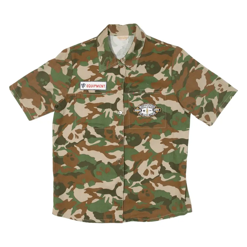 Upstairs Equipment Usa Womens Shirt Green Camouflage M 1