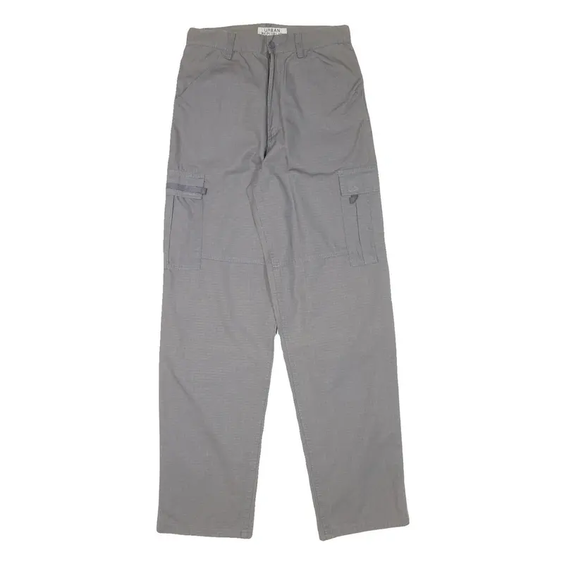 Urban Republic Mens Grey Relaxed Straight Trousers W28 L32 Cotton Blend Cargo 1