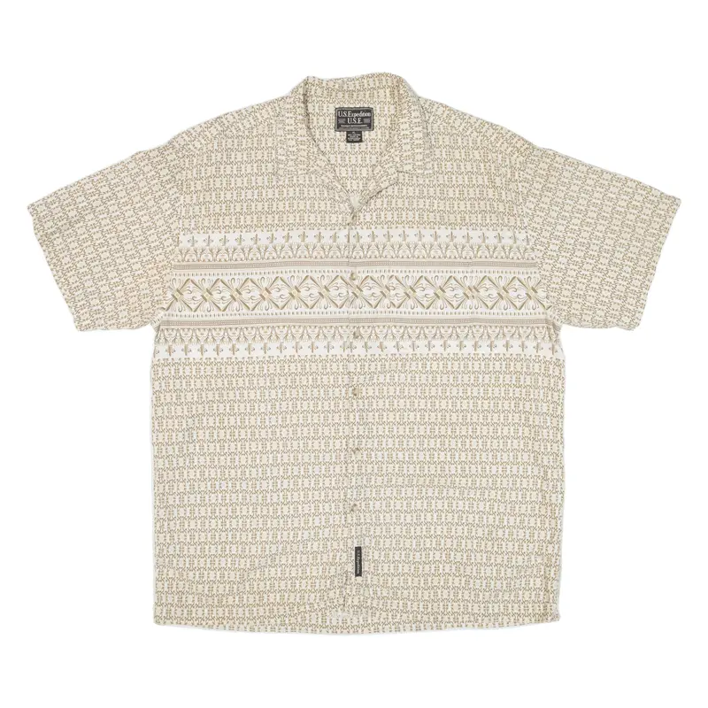 Us Expedition Mens Shirt Beige Short Sleeve Xl 1