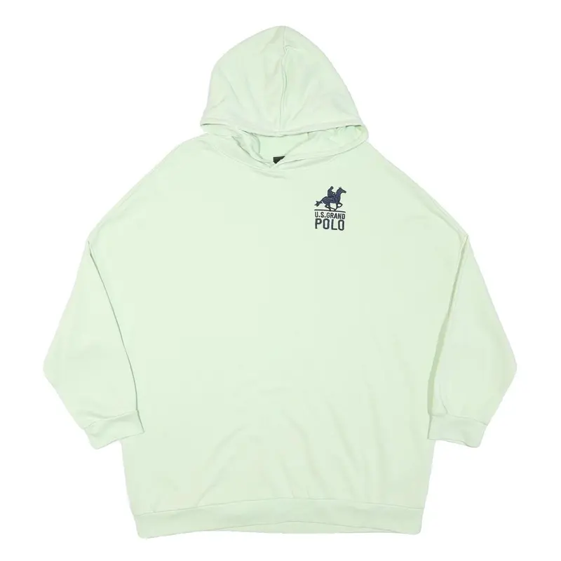 Us Grand Polo Mens Light Green Hoodie L Cotton Blend Pullover Sweatshirt 1