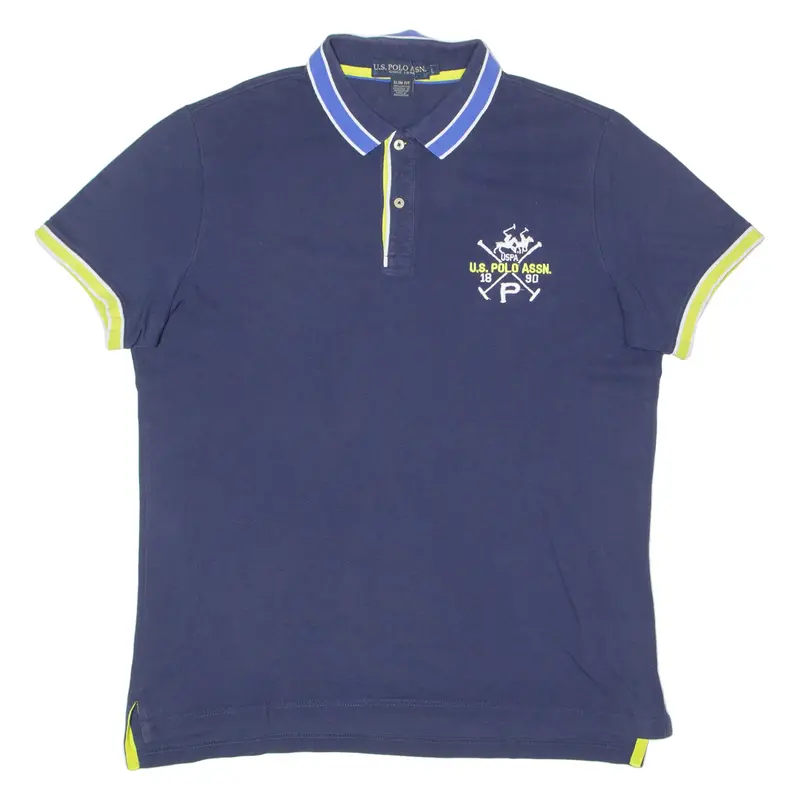 Us Polo Assn Mens Polo Shirt Blue L 1