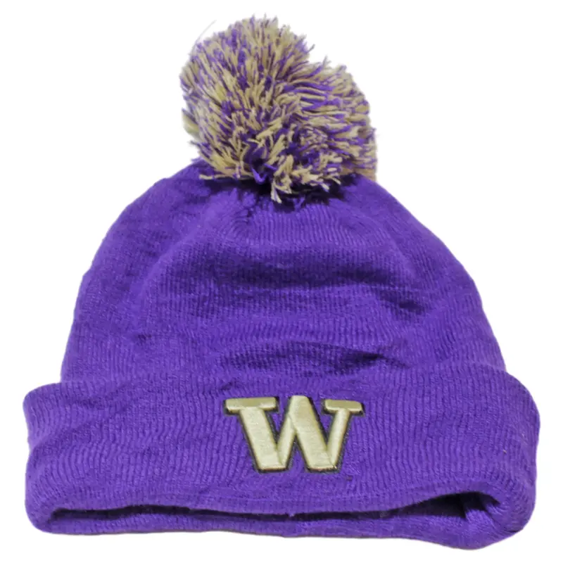 Usa Bobble Mens Beanie Purple 1