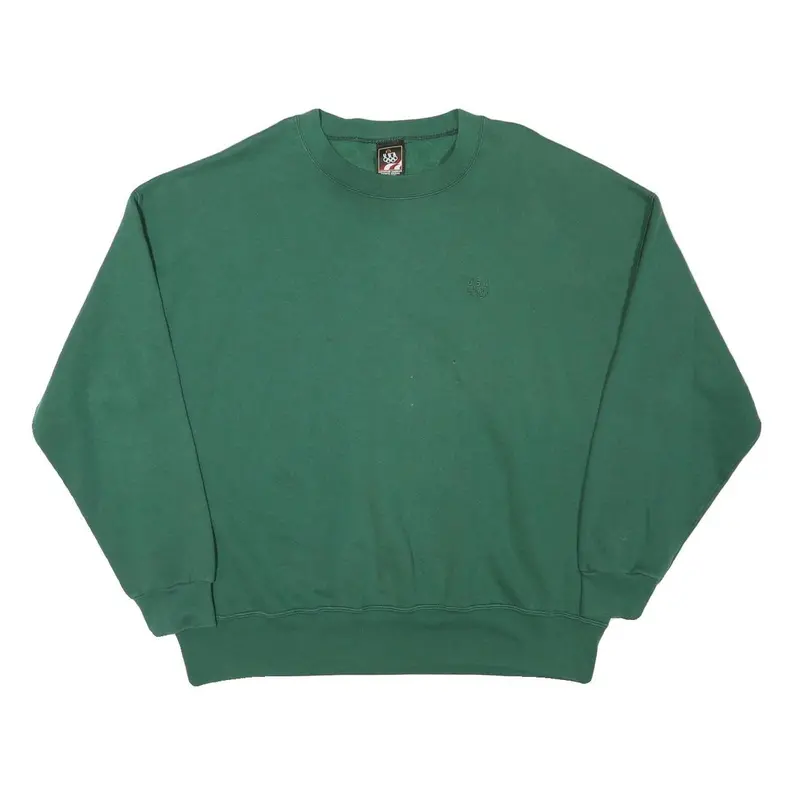 Usa Mens Green Crew Neck Xl Cotton Blend Sweatshirt Pullover Casual 1