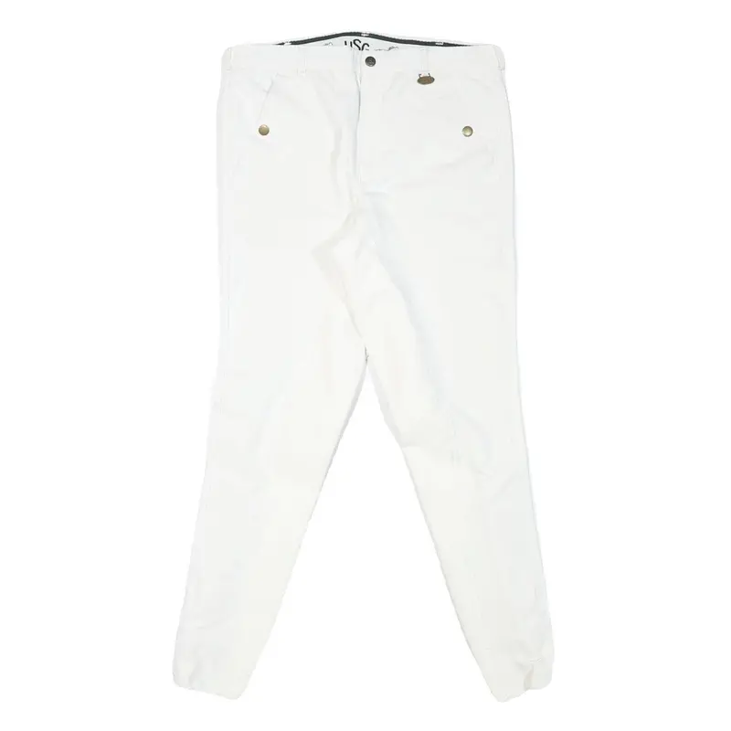 Usg Womens Polyester Blend White Slim Tapered Trousers W30 L27 Premium Comfort 1