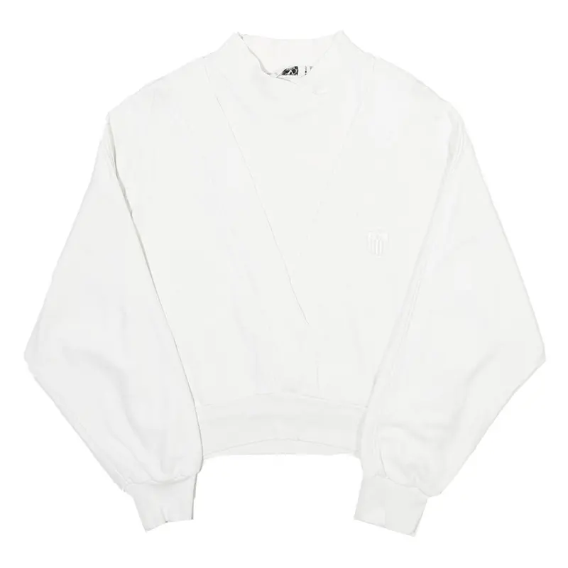 Valentino Womens White Cotton Crew Neck L Sweatshirt Stylish Pullover 1