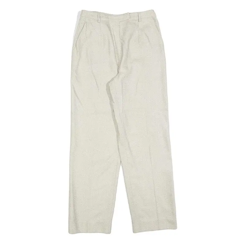 Valentino Womens Wool Blend Cream Regular Fit Straight Leg Trousers W26 L30 1