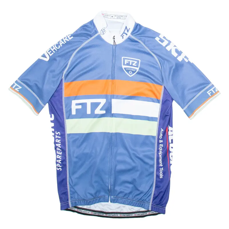 Vanguard Full Zip Cycling Mens Jersey Blue M 1